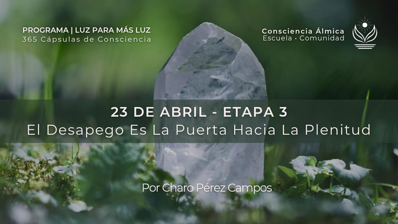 DÍA 23 | EL DESAPEGO ES LA PUERTA A LA PLENITUD